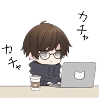 Telegram stiker 👨‍💻 Menhera-kun @Bekzhanov_Rasul