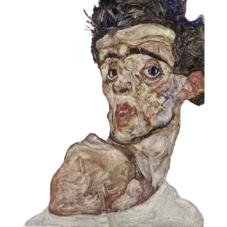 Telegram sticker 😦 👉🏻 @truecatharsis: Egon Schiele