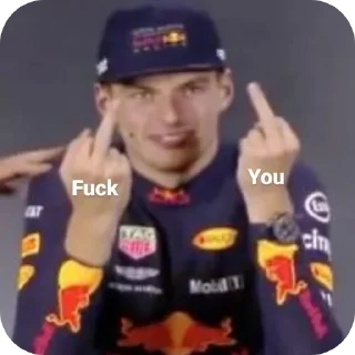 Sticker 🖕 Max Verstappen @K0N_NICHIWA