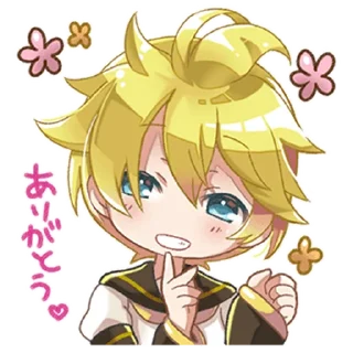 Sticker ☺️ 碧茶式★鏡音レンだけのスタンプ @moe_sticker_bot