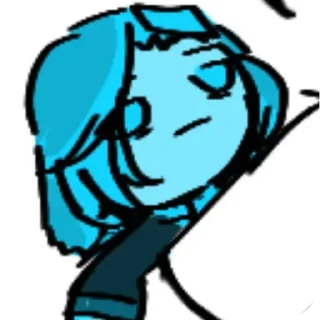 Telegram sticker 🩵 плюхи