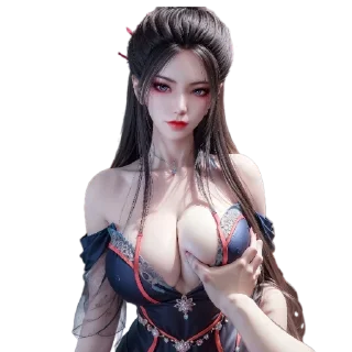 Телеграм стикер 😻 国漫女生 @guo_man