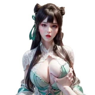 Телеграм стикер 🍑 国漫女生 @guo_man