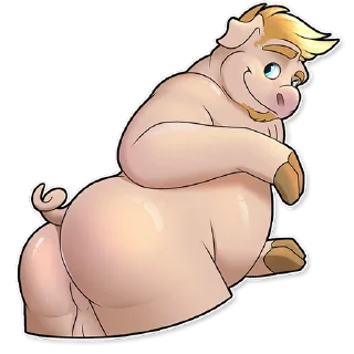 Telegram sticker 🍑 Phil the Pig