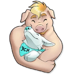 Telegram sticker 🤗 Phil the Pig