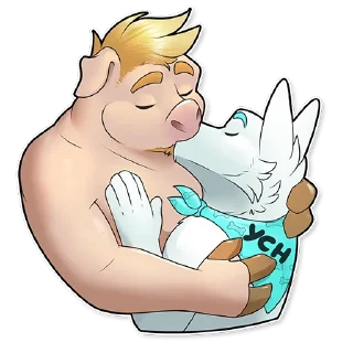 Telegram sticker 😘 Phil the Pig