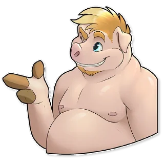 Sticker 👈 Phil the Pig