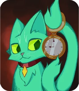 Telegram sticker 🕰 Green cat