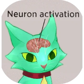 Telegram sticker 😮 Green cat