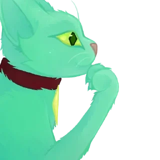 Video sticker 🤨 Green cat