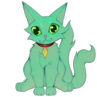 Video sticker 🐱 Green cat