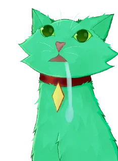 Video sticker 🤯 Green cat
