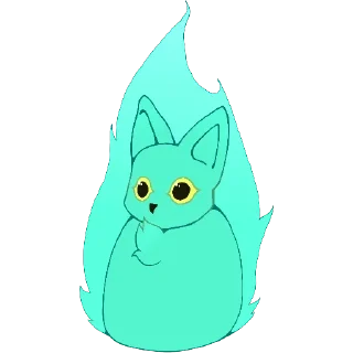 Telegram sticker 🫥 Green cat