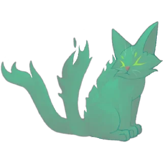 Sticker 😾 Green cat
