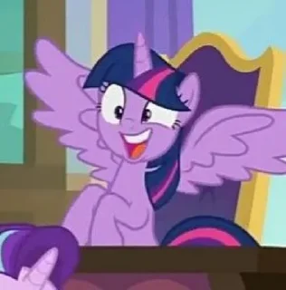 Telegram sticker 😁 Twilight | @MyLittlePony_bots