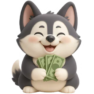Video sticker 💸 Хаски-щенок @Nyasticks