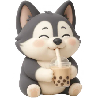 Telegram sticker 🧋 Хаски-щенок @Nyasticks
