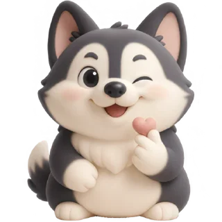 Telegram sticker 😉 Хаски-щенок @Nyasticks