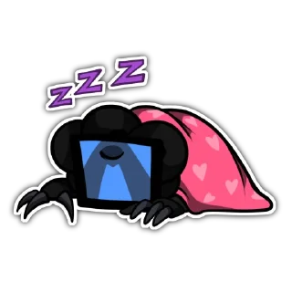 Telegram sticker 😴 silly AM (ihnmaims) by @GLOOMY_ANON
