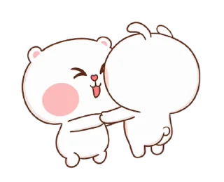 Sticker 🏃 Puffy Bear & Rabbit @Stickersey