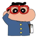 Telegram sticker 🤓 Crayon Shin-chan @stickerscar