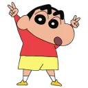 Telegram sticker ✌️ Crayon Shin-chan @stickerscar