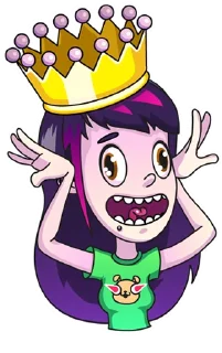 Telegram sticker 👑 MoonyCreepyGoonies