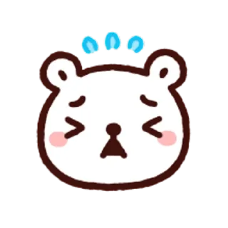 Telegram sticker 😣 白白日記OMG都是頭 表情貼 @bacbac_ch