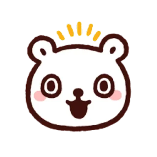 Telegram sticker 😮 白白日記OMG都是頭 表情貼 @bacbac_ch