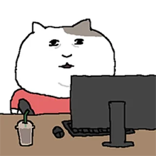 Telegram sticker ⭐ 빈티지 고양이 2 @moe_sticker_bot