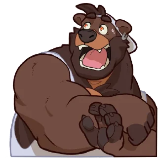 Telegram sticker 😱 RheoBear