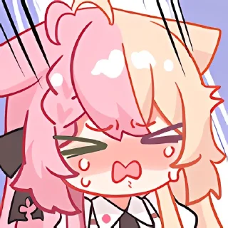 Телеграм стикер 😭 桃井最中Monaka装扮 @MonakaSticker