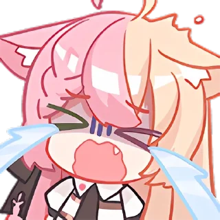 Телеграм стикер 😭 桃井最中Monaka装扮 @MonakaSticker