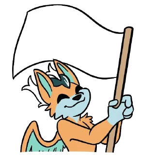 Telegram sticker 🏳️ Teto