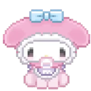 Video sticker 🥺 ꒰🍼꒱ マイメロディのステッカ ꒰🍼꒱