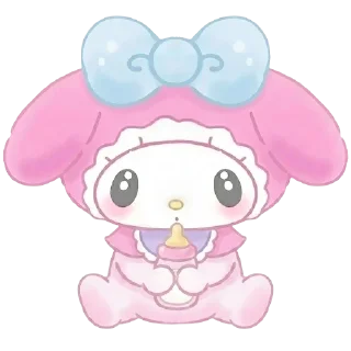 Telegram sticker 🍼 ꒰🍼꒱ マイメロディのステッカ ꒰🍼꒱