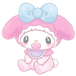 Telegram sticker 🍼 ꒰🍼꒱ マイメロディのステッカ ꒰🍼꒱