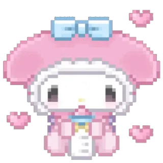 Video sticker 🥰 ꒰🍼꒱ マイメロディのステッカ ꒰🍼꒱