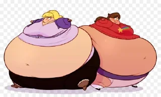 Telegram sticker 🤰 Belly inflation 🤰| стикеры для нашего "чатика"