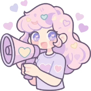 Telegram sticker 📢 НЕЖНЫЕ 🌸✨ @cute_enot_art
