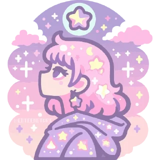 Sticker ☔️ НЕЖНЫЕ 🌸✨ @cute_enot_art