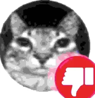 Telegram sticker 👎 Котик Зазу @StickerChest