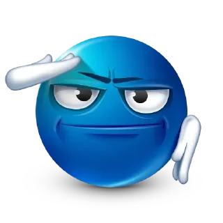 Telegram sticker 🫡 Blue Emoji @SbornikStickers