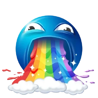 Telegram sticker 🤮 Blue Emoji @SbornikStickers