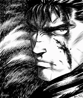 Telegram sticker ⚫️ GUTS @Maus_211 Berserk
