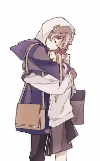 Video sticker 💗 Hug and kiss by @Hazzreyno