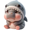 Sticker 😕 Бегемотик Акула @Nyasticks