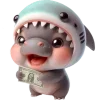 Sticker 🤑 Бегемотик Акула @Nyasticks
