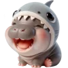 Sticker 😂 Бегемотик Акула @Nyasticks