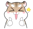 Video sticker 👍 Pudding Hamster @tikelku